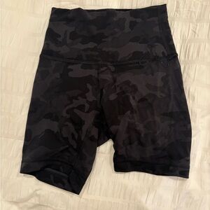 lululemon athletica Black Camo Bike Shorts